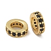 Rack Plating Brass Micro Pave Clear Cubic Zirconia Beads KK-U030-32G-05-1
