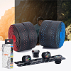 2 Sets 2 Colors Adhesive PU Leather Non-slip Bike Handlebar Tapes FIND-GO0001-21-4