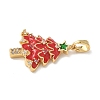 Christmas Brass Micro Pave Cubic Zirconia Pendants LS-KK-K305-07A-01-2