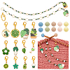 Green Plants Theme DIY Knitting Tool Sets HJEW-NB00149-1