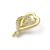 Brass Micro Pave Cubic Zirconia Charms KK-Q070-01B-G-2