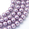 Baking Paint Pearlized Glass Pearl Round Bead Strands HY-Q003-4mm-44-1