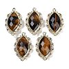 Natural Tiger Eye Faceted Horse Eye Links G-B126-02G-13-1