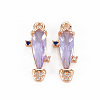 Rack Plating Brass Micro Pave Clear Cubic Zirconia Pendants LS-KK-T060-63D-RS-2