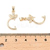 Brass Micro Pave Clear Cubic Zirconia Pendants Bails KK-B133-04G-02-3
