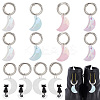 6Pcs 6 Style Moon Acrylic Pendant Shoe Charms HJEW-DR00002-1