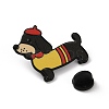 Dachshund with Hat Enamel Pins JEWB-Z048-08EB-01-3