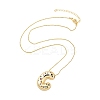 Brass Micro Pave Cubic Zirconia Letter Pendant Necklaces LS-KK-Z069-01G-C-2