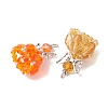 8Pcs Glass Pendants PALLOY-MZ01272-2