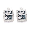 Rack Plating Alloy Enamel Pendants ENAM-N065-04P-1