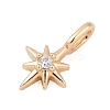 Brass Micro Pave Cubic Zirconia Pendants LS-KK-Q096-04A-G-2