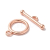 Rack Plating Brass Toggle Clasps KK-A225-06RG-2