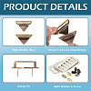 4 Bags 4 Colors Zinc Alloy Twist Bag Lock Purse Catch Clasps PURS-TA0001-03-4