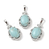Synthetic Turquoise Oval Pendants G-NH0025-15P-28-1