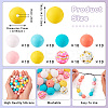 80Pcs 8 Colors Silicone Beads SIL-TA0002-37-4