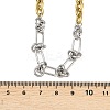 6MM 304 Stainless Steel Mixed Link Chain Necklaces NJEW-L470-01GP-3