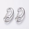 Tarnish Resistant 304 Stainless Steel Push Gate Snap Keychain Clasp Findings LS-STAS-G039-03P-1