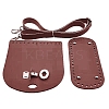 Handmade PU Leather Crochet Shoulder Bag Accessories Kits PW-WG3C495-10-1