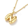 Initial Letter Brass Pendant Necklaces NJEW-A015-21G-N-1