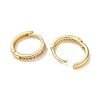 Ion Plating(IP) Brass Micro Pave Clear Cubic Zirconia Hoop Earrings for Women EJEW-U031-02G-2