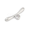 Brass Micro Pave Clear Cubic Zirconia Toggle Clasps Parts KK-U051-05P-2
