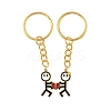 2Pcs 304 Stainless Steel Enamel Keychain KEYC-FS00034-01-1