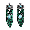 Synthetic Malachite Pendants G-S292-05C-2