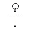 Iron Bar Beadable Keychain Clasps AJEW-R004-02EB-1
