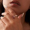 Natural Freshwater Pearl & 925 Sterling Silver Beaded Finger Rings for Women RJEW-G331-02G-2
