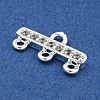 Rack Plating Brass Micro Pave Clear Cubic Zirconia Rectangle Chandelier Component Links X-KKB-L215-037S-2