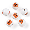 Halloween Theme Wood European Beads WOOD-N016-04A-1