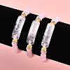 Natural Rose Quartz Beads Stretch Bracelets BJEW-T022-04N-4