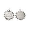 Tarnish Resistant 304 Stainless Steel Pendant Rhinestone Settings LS-STAS-B032-35P-1