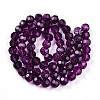 Baking Paint Transparent Glass Beads Strands DGLA-A035-T10mm-A09-3