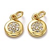 Brass Micro Pave Cubic Zirconia Charms ZIRC-H119-09G-1