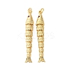 Rack Plating Brass Micro Pave Cubic Zirconia Pendants KK-M309-38L-G-1