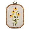 DIY Flower Pattern Embroidery Starter Kit PW-WG37216-07-1