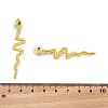 Alloy Rhinestone Stud Earrings EJEW-R021-02G-3
