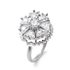 Gear Rotatable Open Cuff Rings for Women RJEW-S402-12P-1