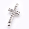 Brass Micro Pave Cubic Zirconia Links LS-ZIRC-E152-43P-RS-1
