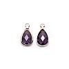 Faceted Glass Pendants FIND-WH0097-40B-1