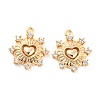 Brass Micro Pave Cubic Zirconia Charms X-KK-E090-32G-1