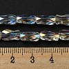 Transparent Electroplate Glass Beads Strands GLAA-G116-01A-AB01-4