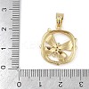 Brass Micro Pave Clear Cubic Zirconia Pendants ZIRC-M001-15G-3
