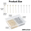 400Pcs 2 Colors 304 Stainless Steel Eye Pin FIND-YW0005-14-2