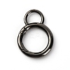 (Clearance Sale)Zinc Alloy Spring Gate Ring Clasps LS-PALLOY-WH0085-43D-1