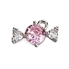 Brass Pave Cubic Zirconia Charms KK-C096-02P-1