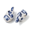 Animal Theme Blue and White Porcelain Beads PORC-Z007-05A-2