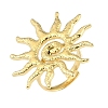 Ion Plating(IP) Textured Sun 304 Stainless Steel Adjustable Rings for Women LS-RJEW-H231-01G-1