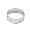 Non-Tarnish 304 Stainless Steel Chain Shape Finger Ring RJEW-C084-01C-P-2